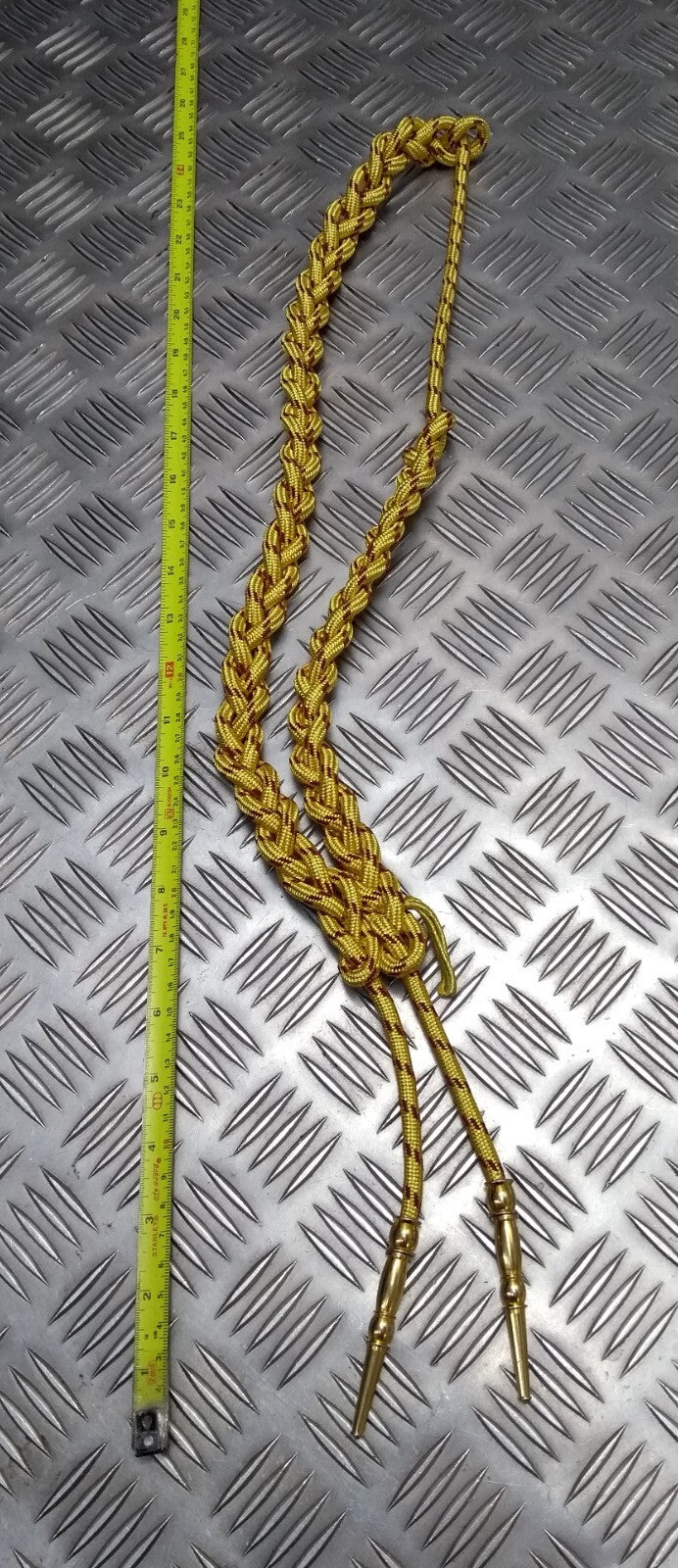 OMAN Half Aiguillette Ceremonial & Parade Officer Lanyard Metallic Gold Tip Ends