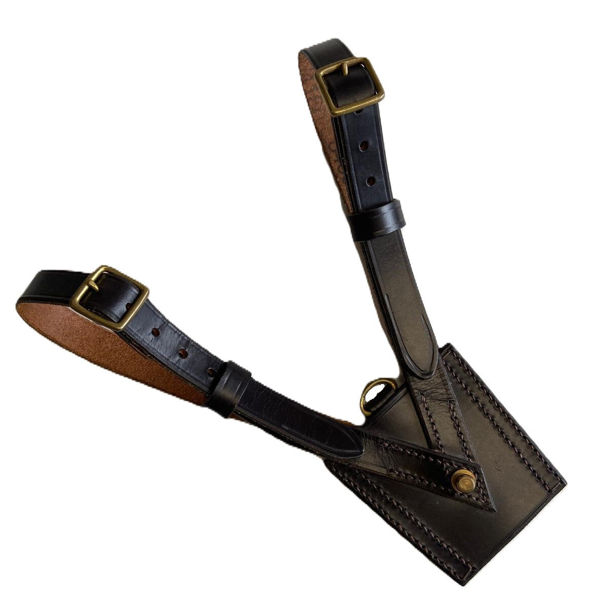 British Army Officers Sam Browne Leather Sword Frog Genuine