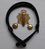 Corps of Army Music British Hat Badge Buttons & Chin Strap Set "Nulli Secundus"