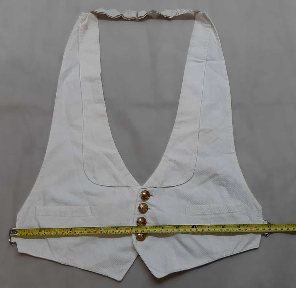 Vintage Naval Waistcoat Mess Dress Bib British Royal Navy Insignia Buttons