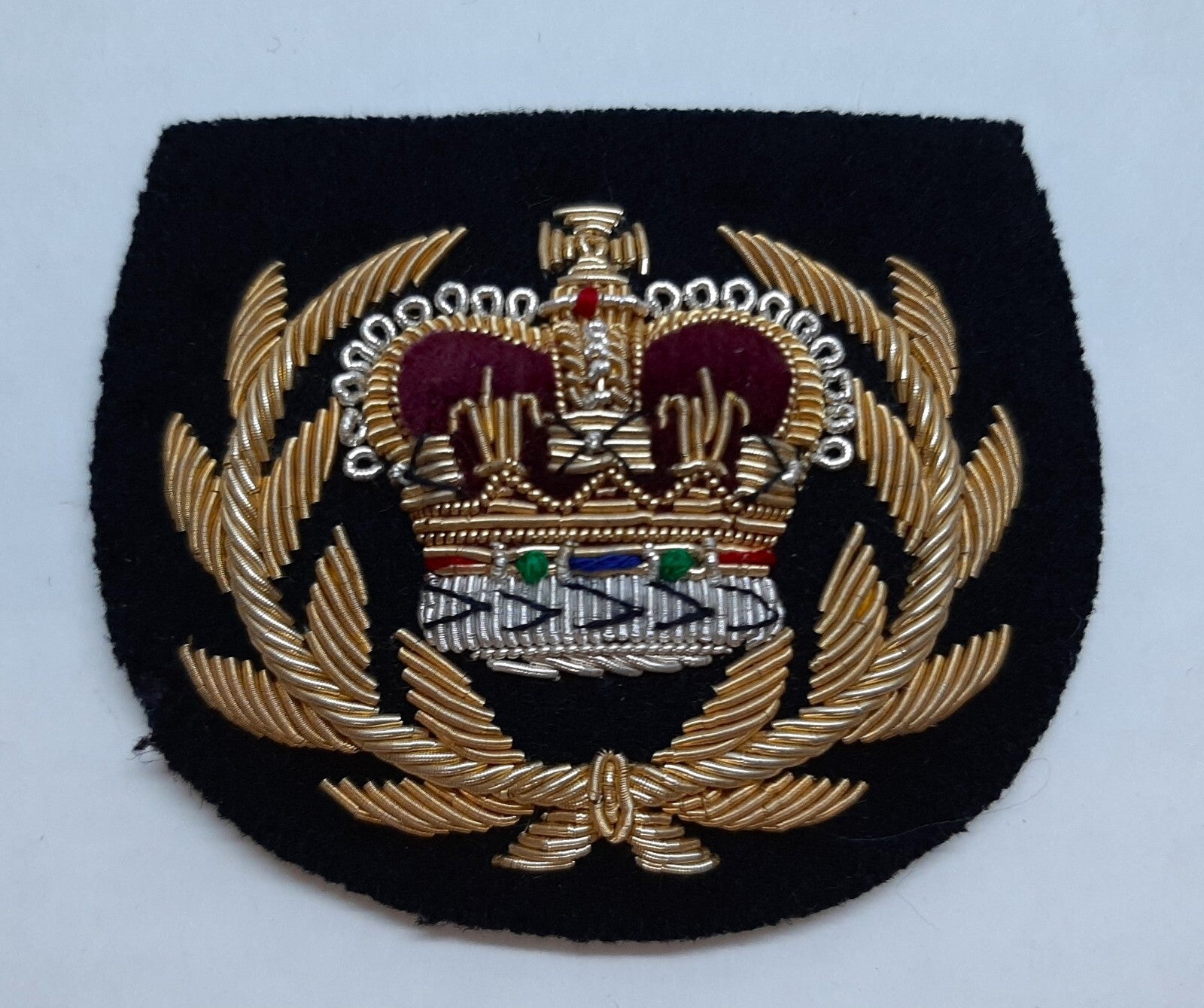 No1 Badge RQMS on Black British Hand Embroidered Insignia Arm Patch