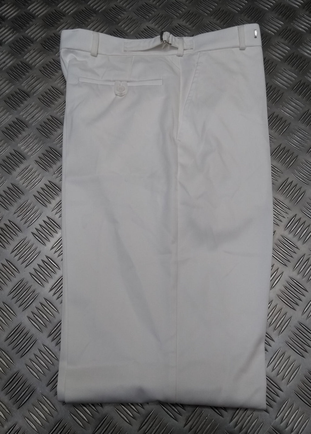 Royal Navy Trousers Class II C2 White Bell Bottomed Flares RN Waist 92cm