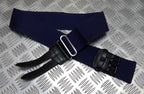 Royal Navy Blue Stable Belt Double Leather Straps & Chrome Slide Adjust Max 34"