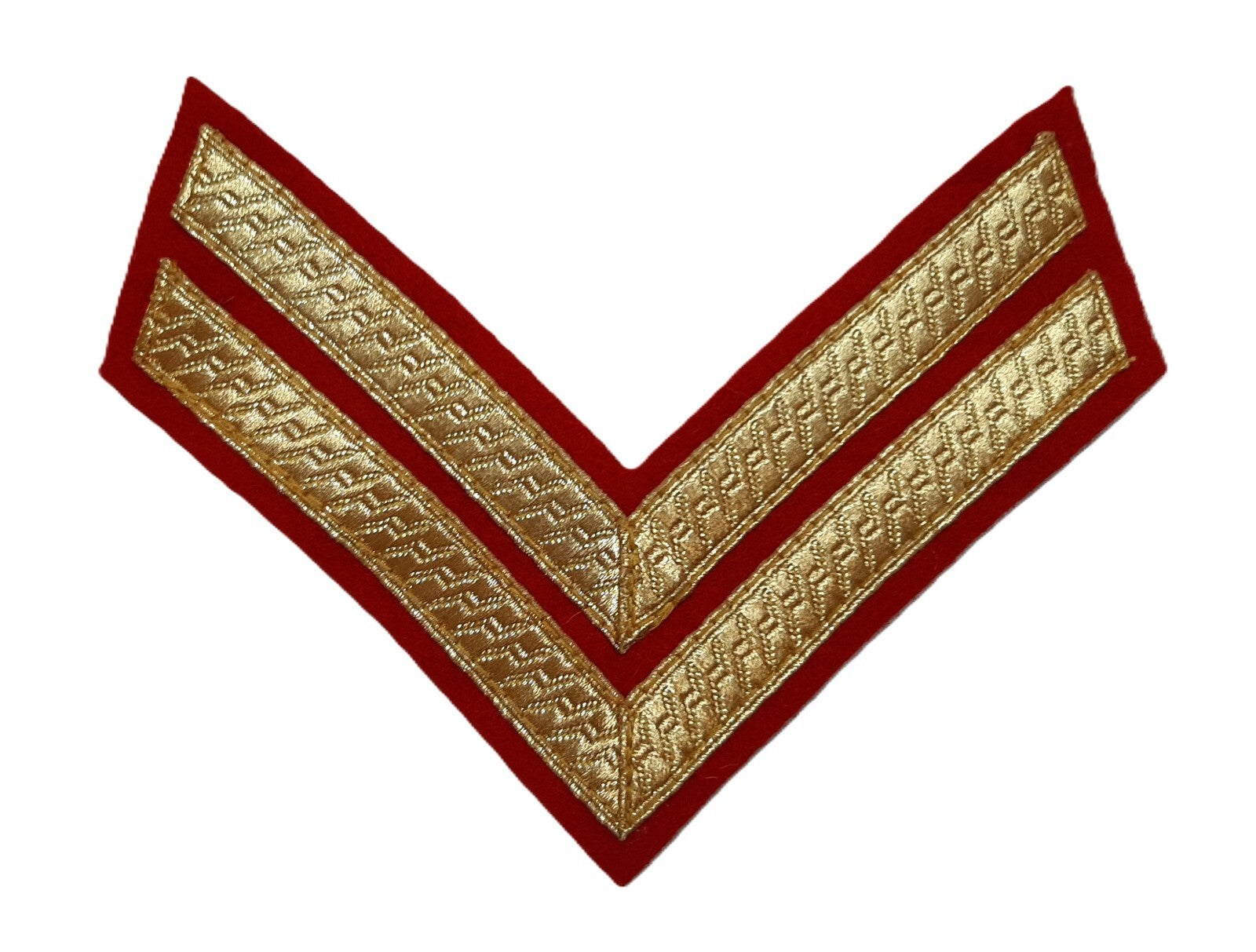 Stripe Service Chevron Bar Lace Gold on Red Felt Various Ranks British