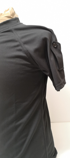 Black Self Wicking Activewear Top Short Sleeve