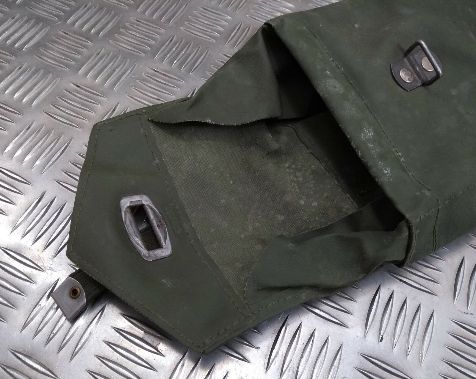 Genuine Vintage Swedish Green Vinyl PVC Side Utility Ammo Pouch MATT2