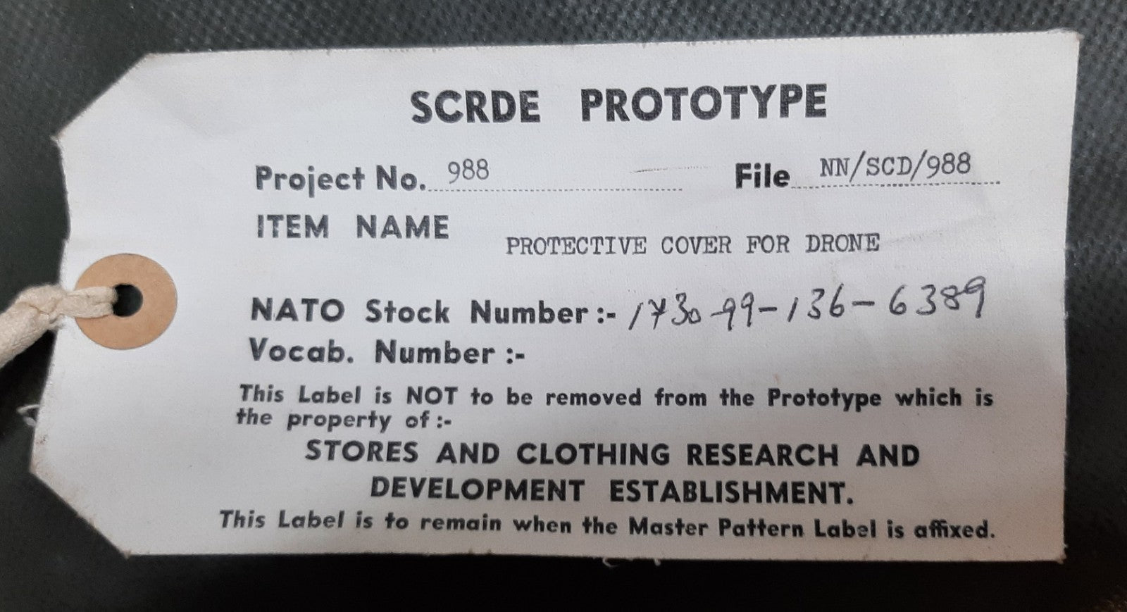 Drone Protective Cover SCRD Prototype British Army Research and Development