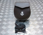 Genuine British Issue Brown Leather Day Sporran / Purse With Strap