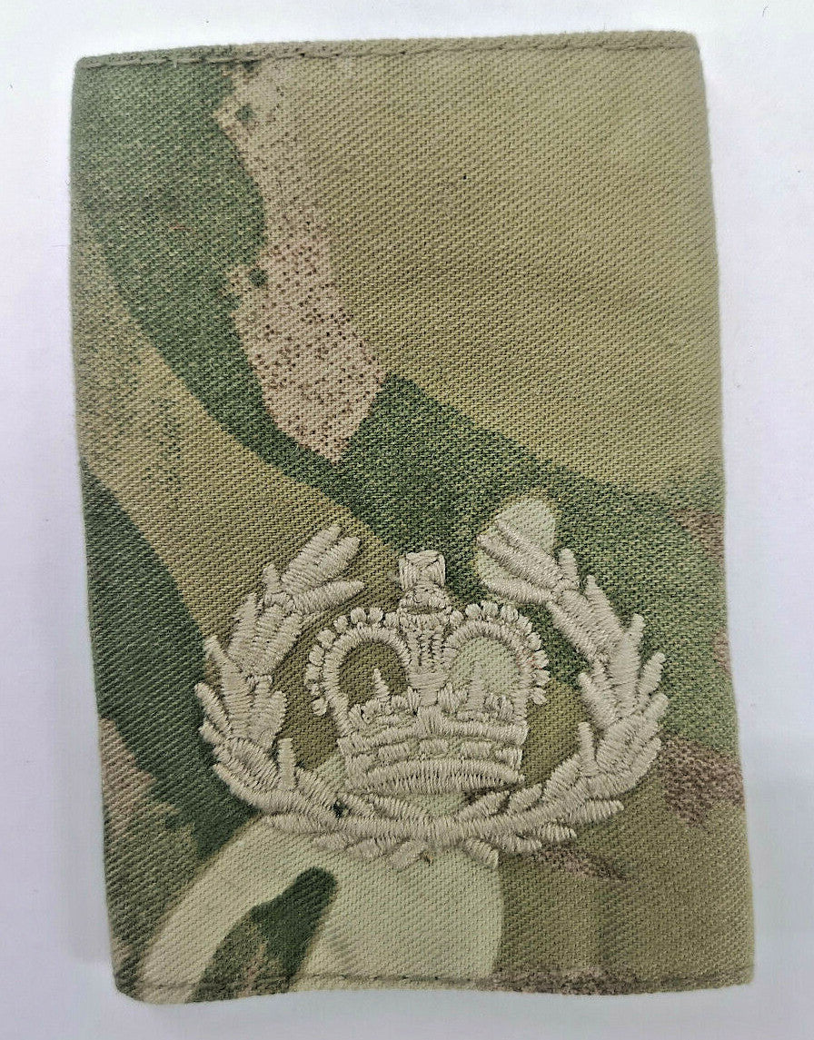 Genuine British Army, MTP Camo Regimental Quarter Master Sergeant Rank Slide