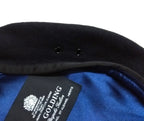 Navy Blue Beret Goldings Army Pattern Wool / Silky Lining & Petersham Trim 55cm.