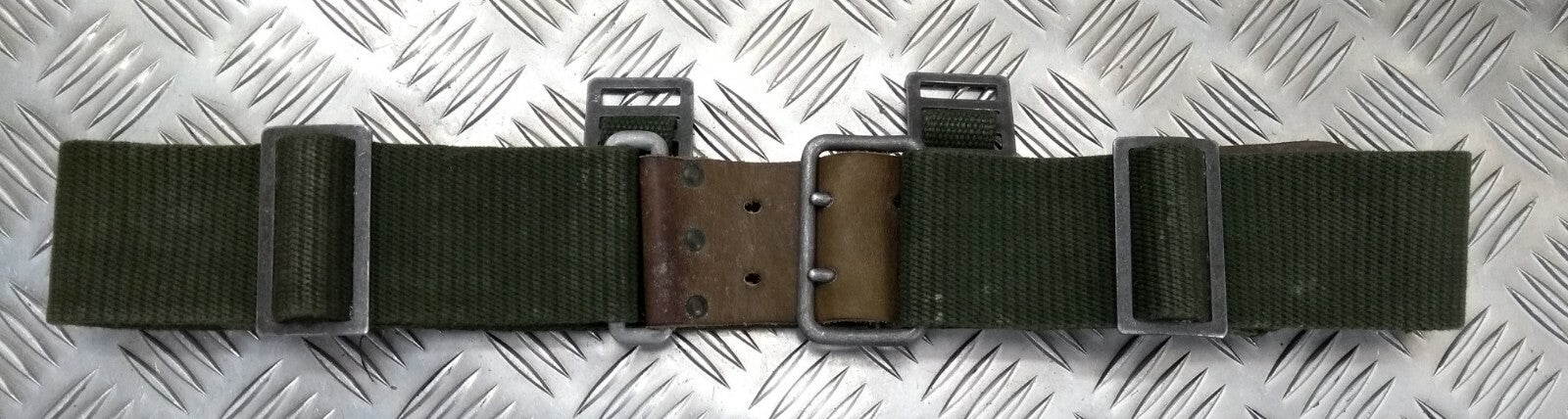 Vintage Belt M39 M40 WWII Type Webbing Load Carrying Leather Canvas Grade 1