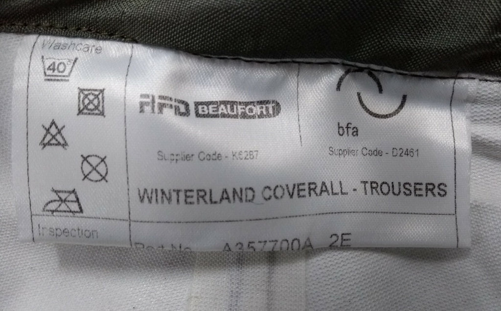 RFD Beaufort Trousers Waterproof Breathable MVP Air Force Aircrew Size 2E