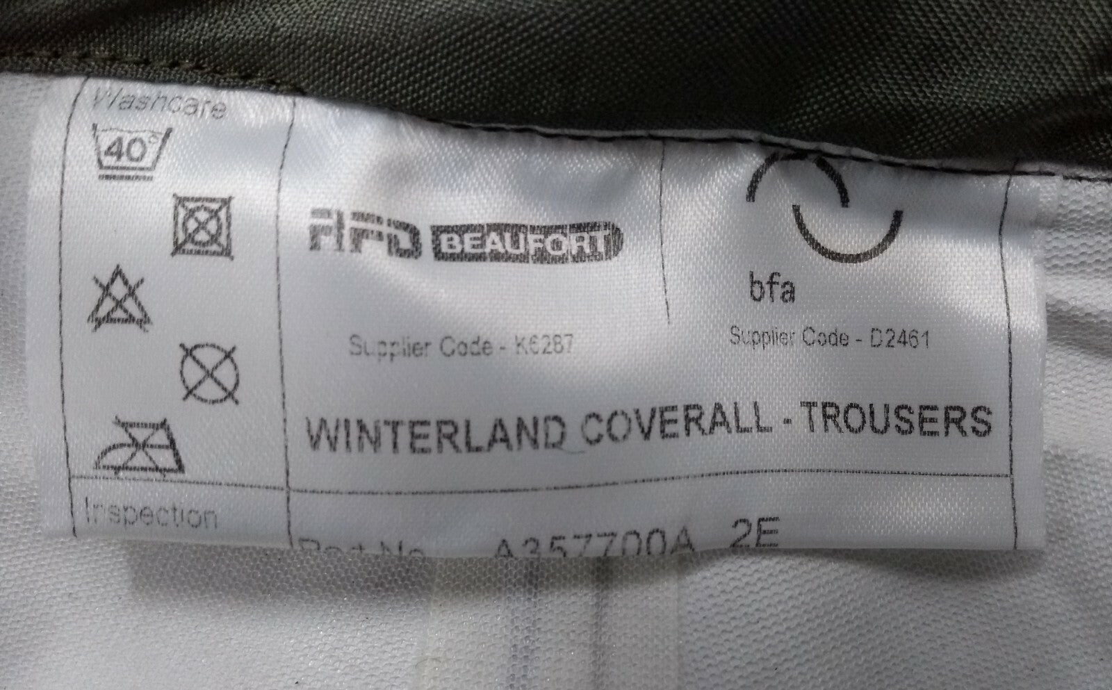 RFD Beaufort Trousers Waterproof Breathable MVP Air Force Aircrew Size 2E