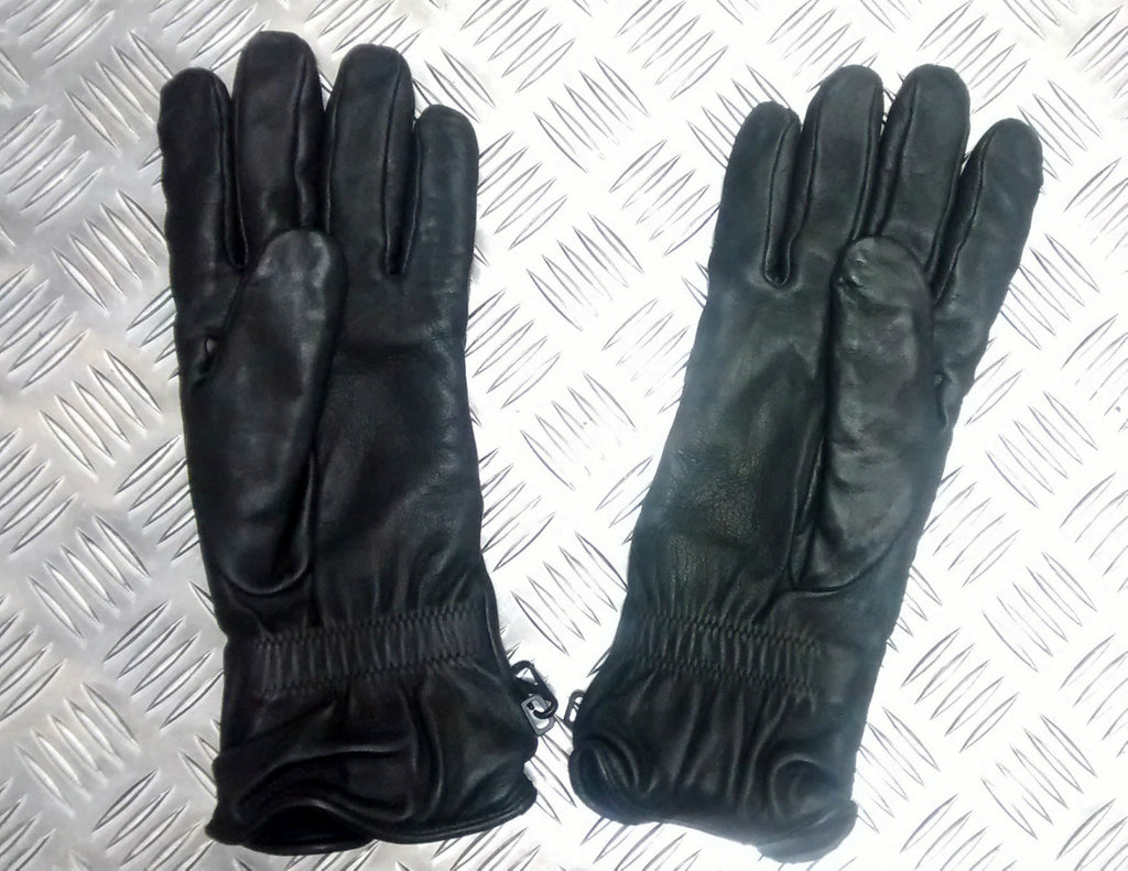 British Black Leather Combat Gloves MK2 MVP Grade 2 Heavy Used
