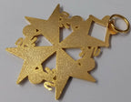 Made in UK Masonic Medal Insignia Badge No Ribbon 4 Lions White Cross NEW