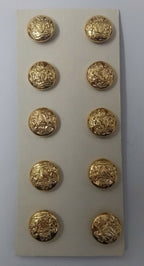 Nigerian Unity and Faith Gold Ring Buttons 13mm x10