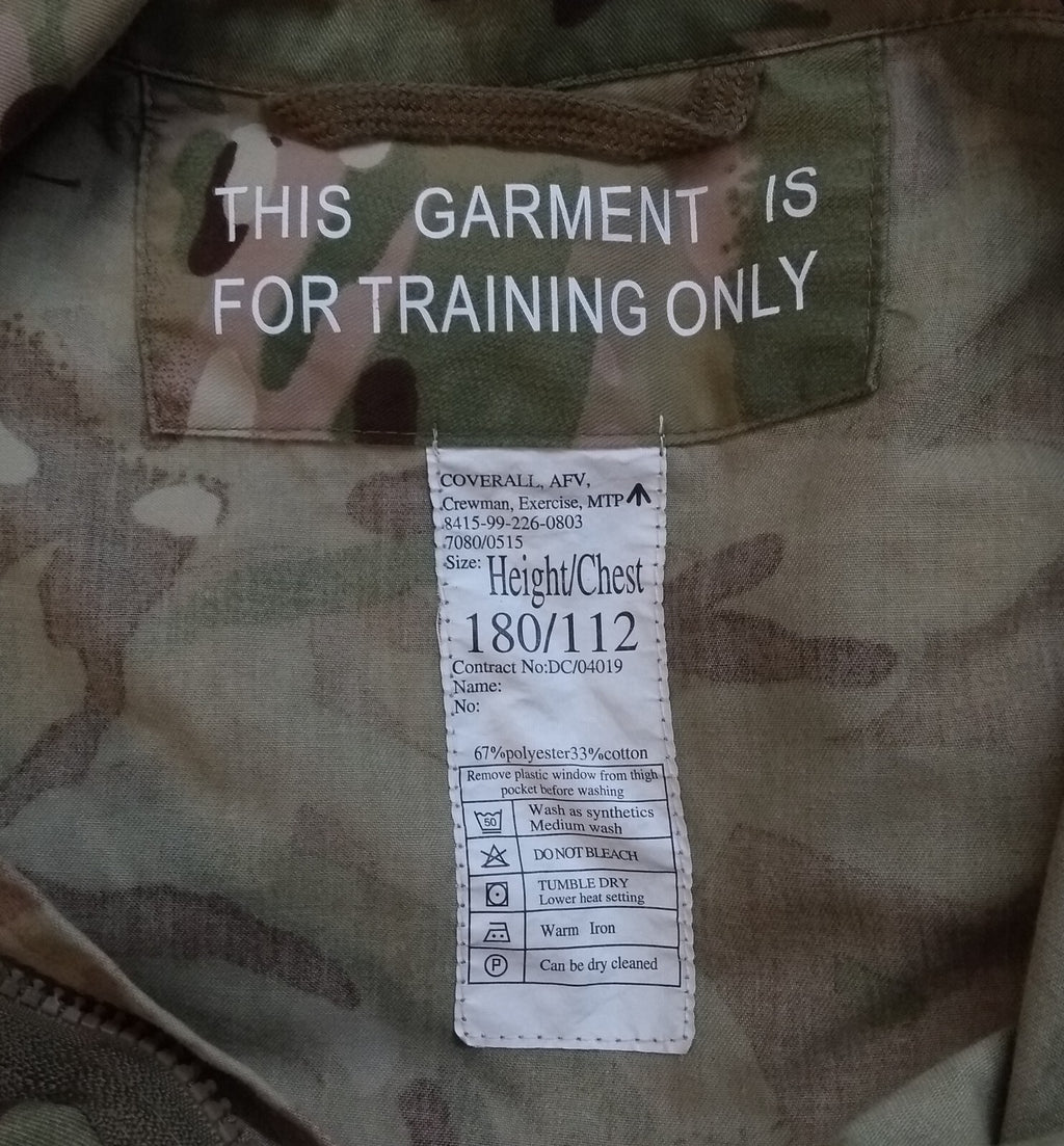 MTP Tank Suit AFV Coverall Crewman British Multi Terrain Pattern Camo FAULTY