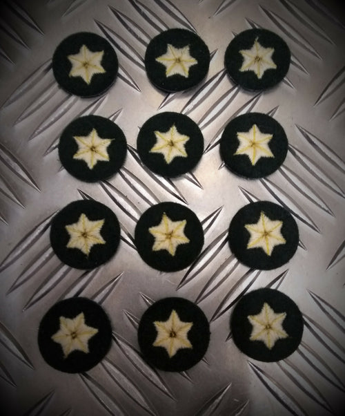 6 Point Star ARMY Style Badges Skills / Rank Sewn on Patch X12 MFST1