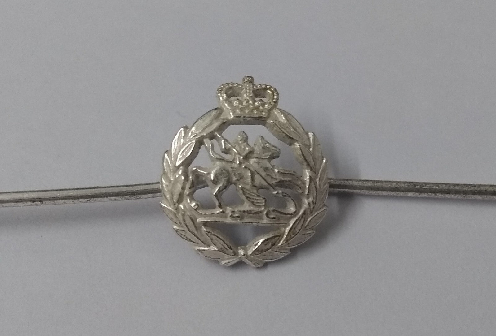 Small Insignia Badges British Made Obsolete Stock Long Double Prong Fixing