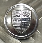 Genuine Vintage Ambulance Issue Silver Coloured Metal Buttons With Insignia x2
