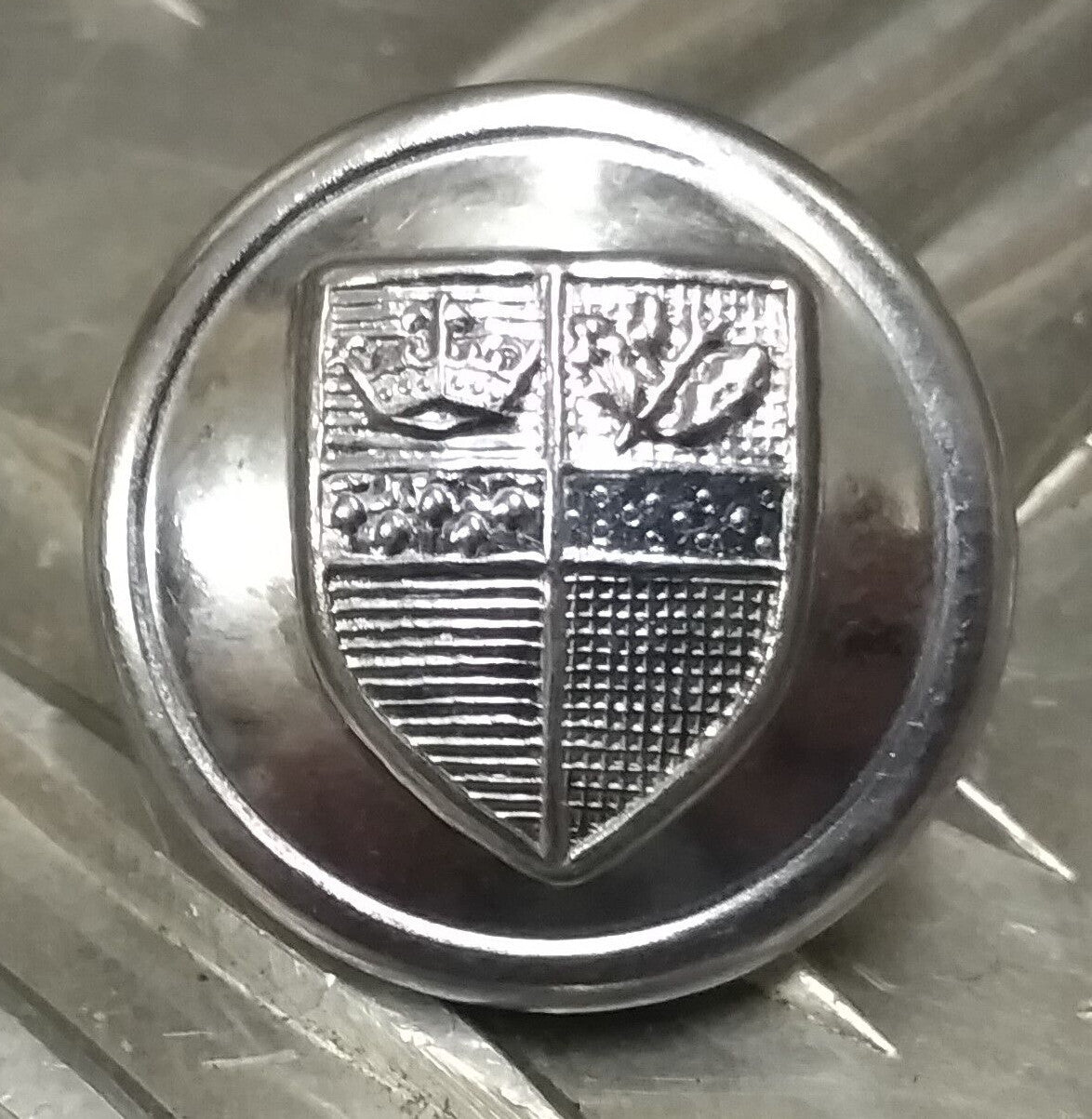 Genuine Vintage Ambulance Issue Silver Coloured Metal Buttons With Insignia x2