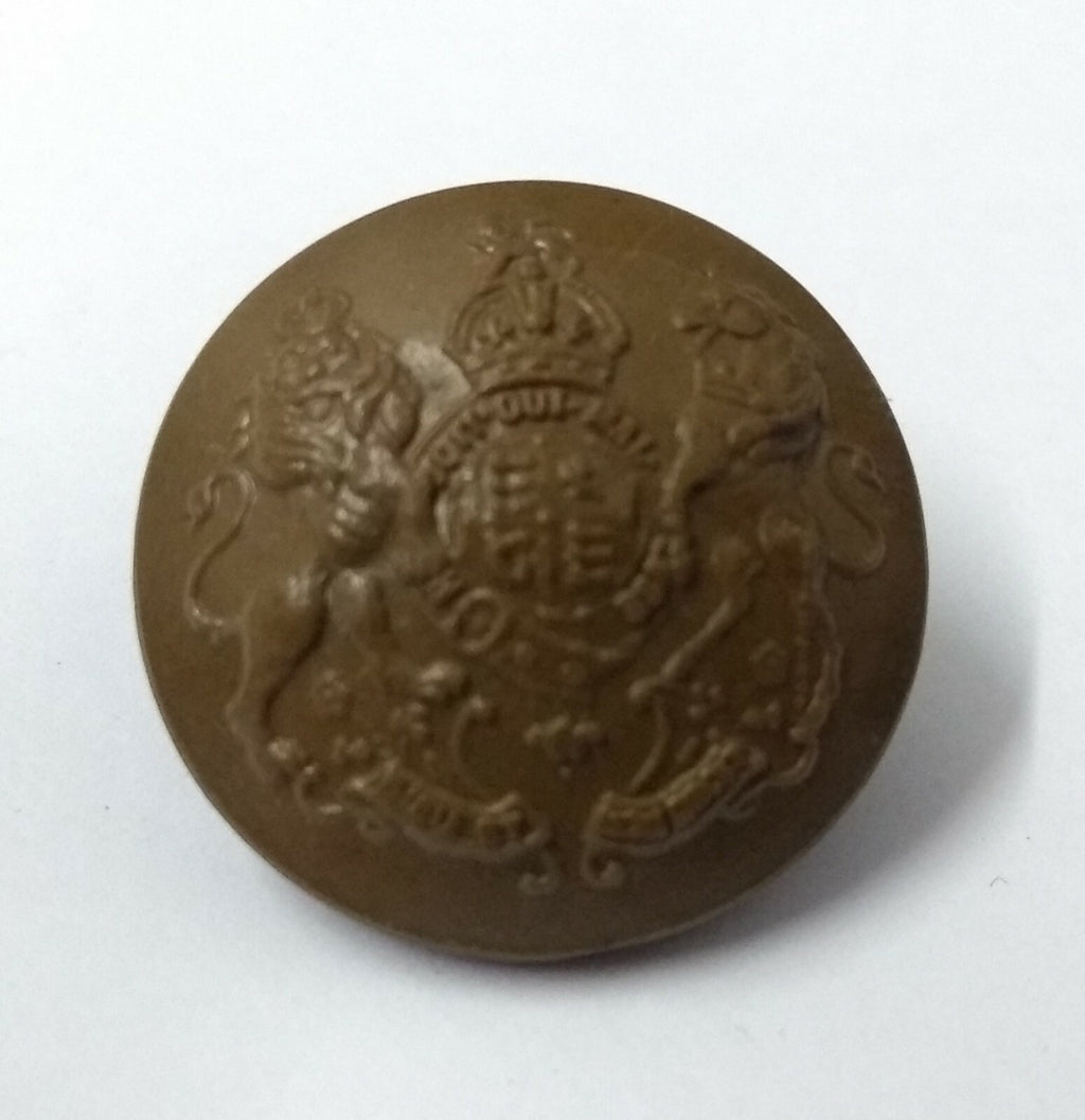 Genuine Vintage British Army Kings Crown General Service Coat of Arms Buttons x2