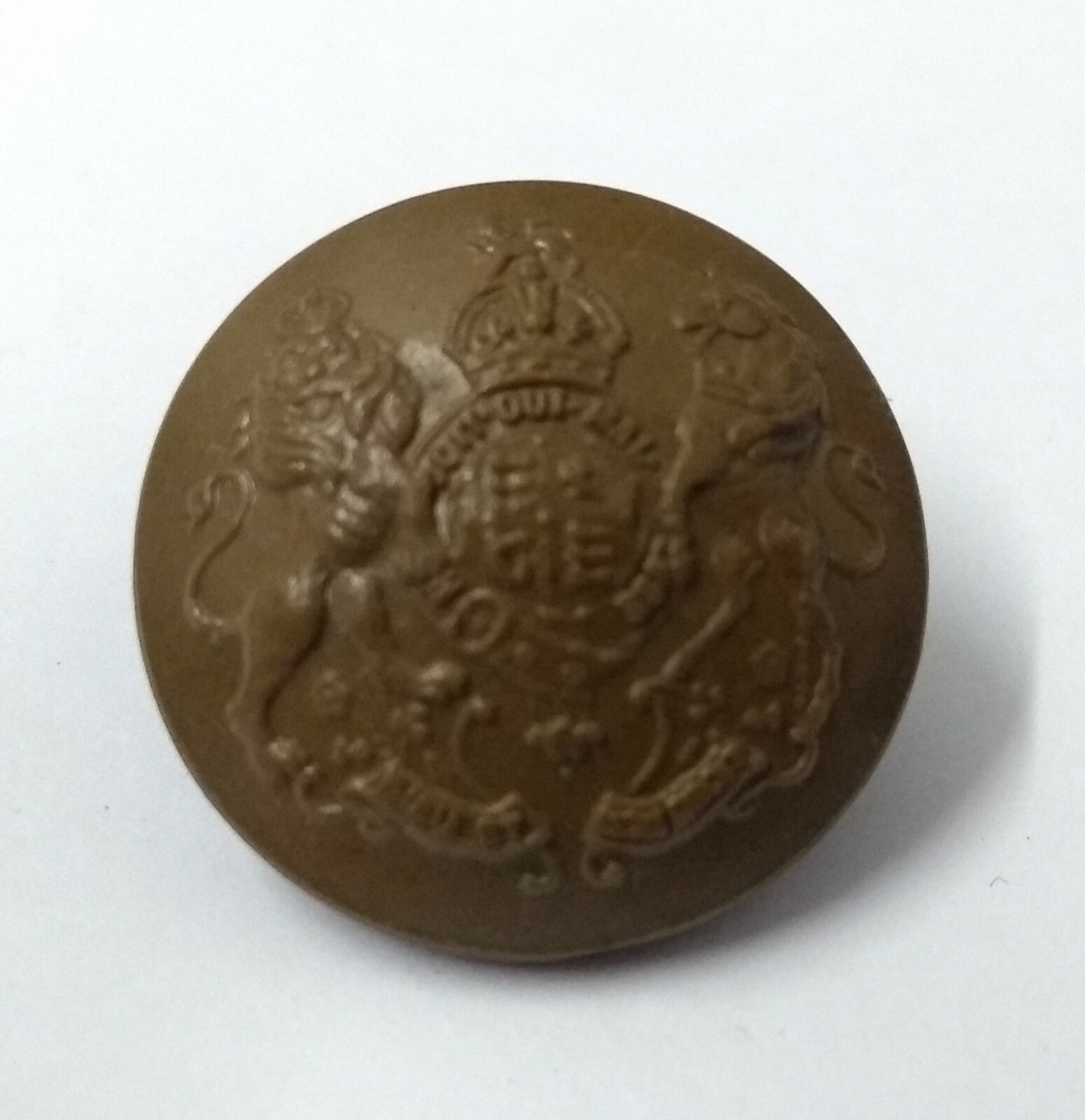 Genuine Vintage British Army Kings Crown General Service Coat of Arms Buttons x2