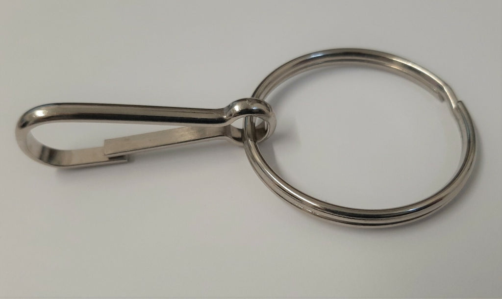 Chrome Snap Hook & Large Split Ring X 2 Genuine British Issue STD249