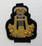 Mess Kit Badge Crown & Lyre British Forces Musician Bands Embroidered Arm Patch