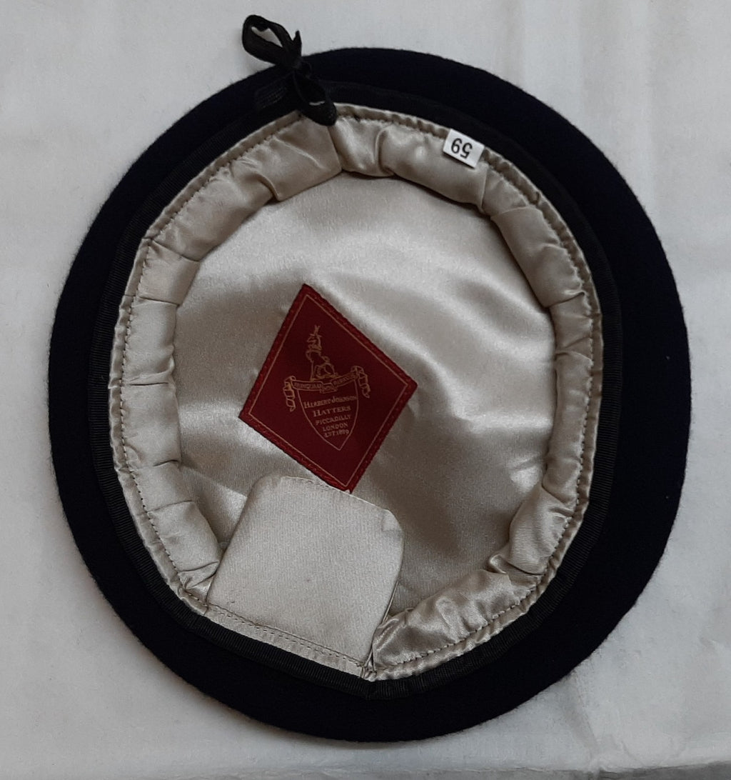 Herbert Johnson Beret Officer's Uniform Dress Blue Petersham Trim Size 59cm