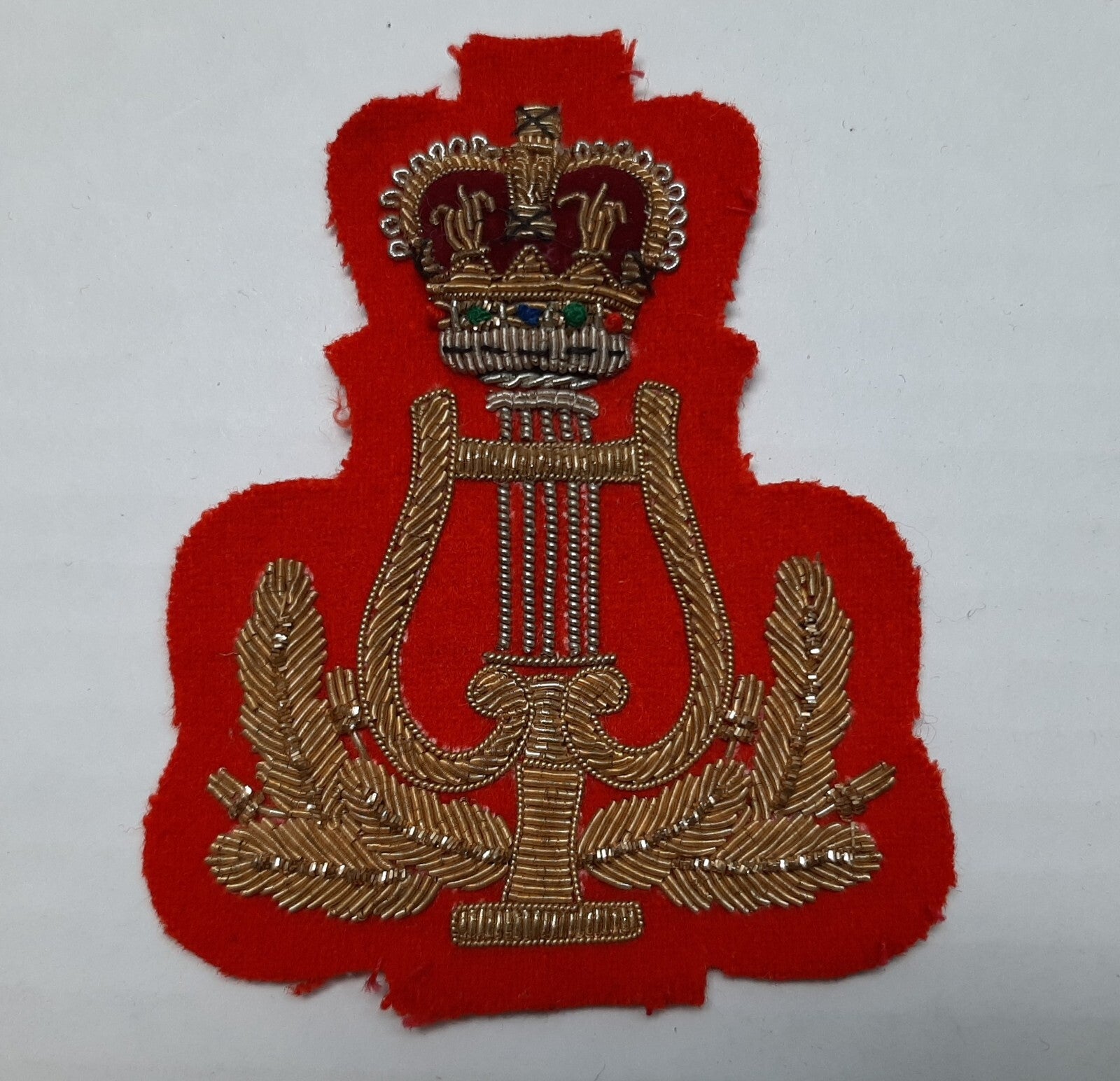 Lyre and Crown No1 and Ceremonial Dress British Army Large Embroidered Arm Patch
