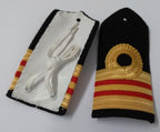 RN Shoulder Boards Genuine Royal Navy Lieutenant Commander White Leather Backed