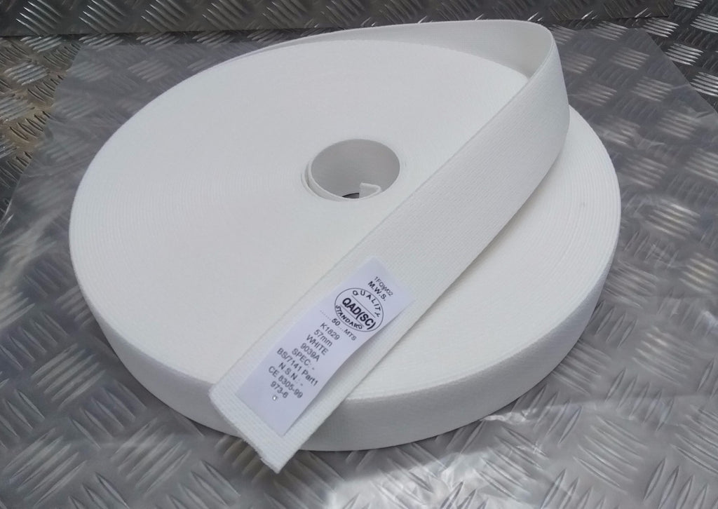 Mil-Spec Belting Ceremonial @ Parade White Courlene Belt Material Nylon Webbing