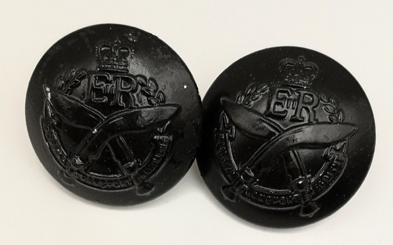 Gurkha Transport Regiment Black Metal Buttons 40L x2