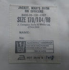 Vintage Bush Jacket Man's British Naval RN Ofc Dress No Buttons