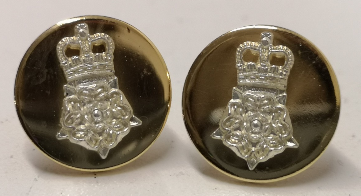 Intelligence Corps Buttons Mounted Silver Insignia on Gold small size 22L