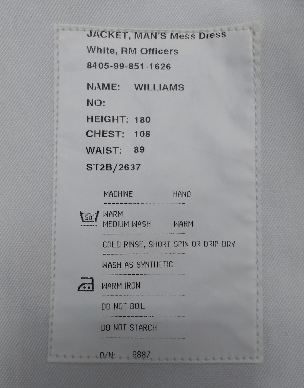 RM Royal Marines Mess Jacket White British Royal Dress Jacket Assorted Sizes