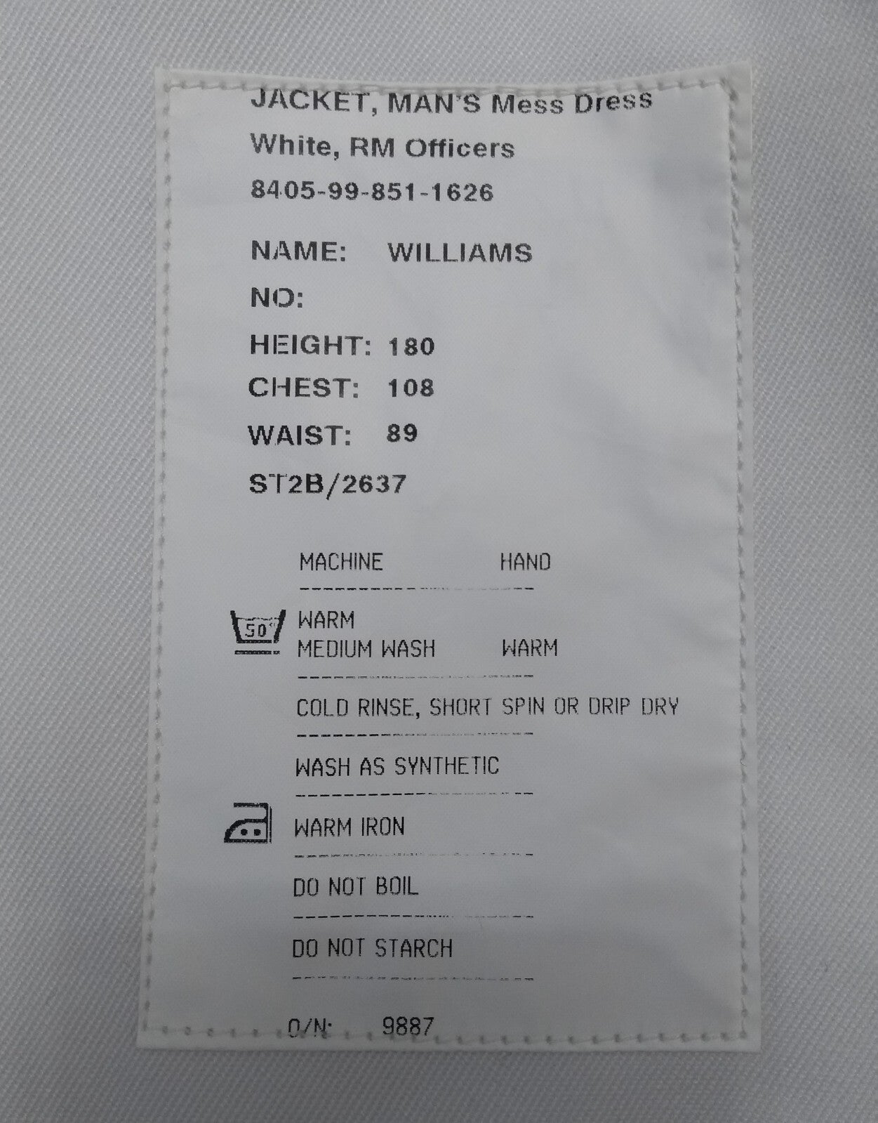 RM Royal Marines Mess Jacket White British Royal Dress Jacket Assorted Sizes