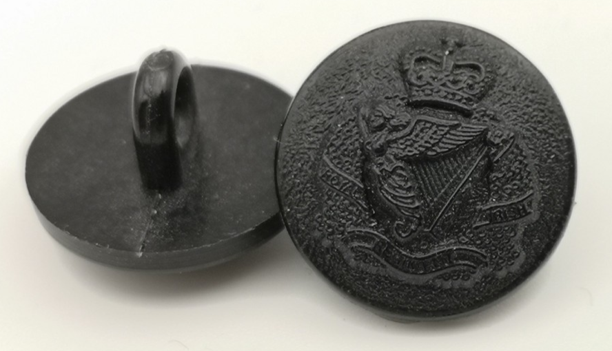 Royal Irish Regiment Buttons Black Nylon Cuff Shirt Small Size 22L x50