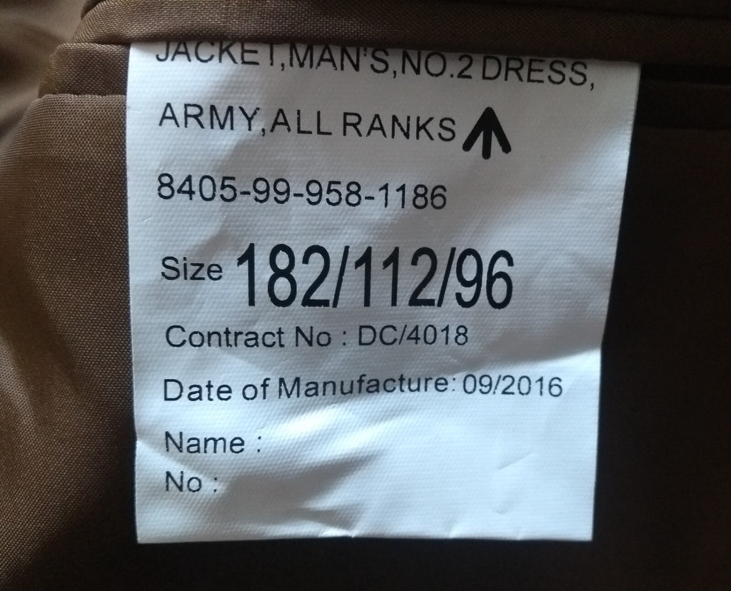 FAD Jacket The Royal Welsh insignia British Army No2 Dress "Ich Dien" 112cm