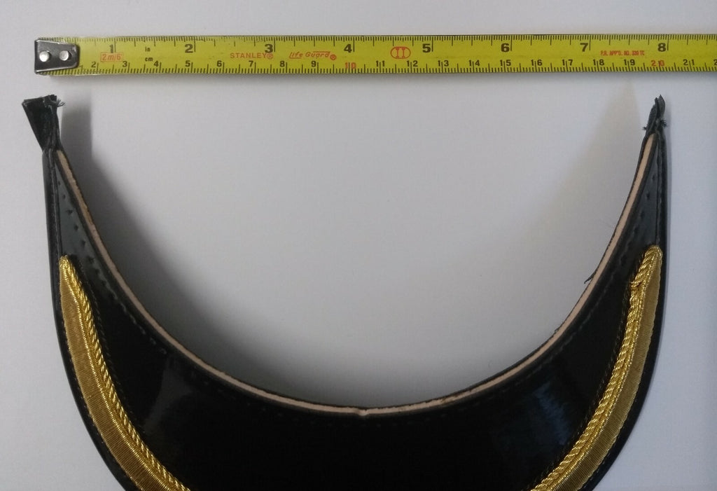 Dress Hat Peak Snr OFCs 5/8" Gold Mylar for Visor Cap - British Made