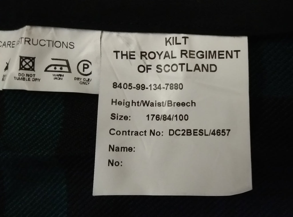 Kilt RRS Genuine British Army The Royal Regiment of Scotland New / Un-Issued