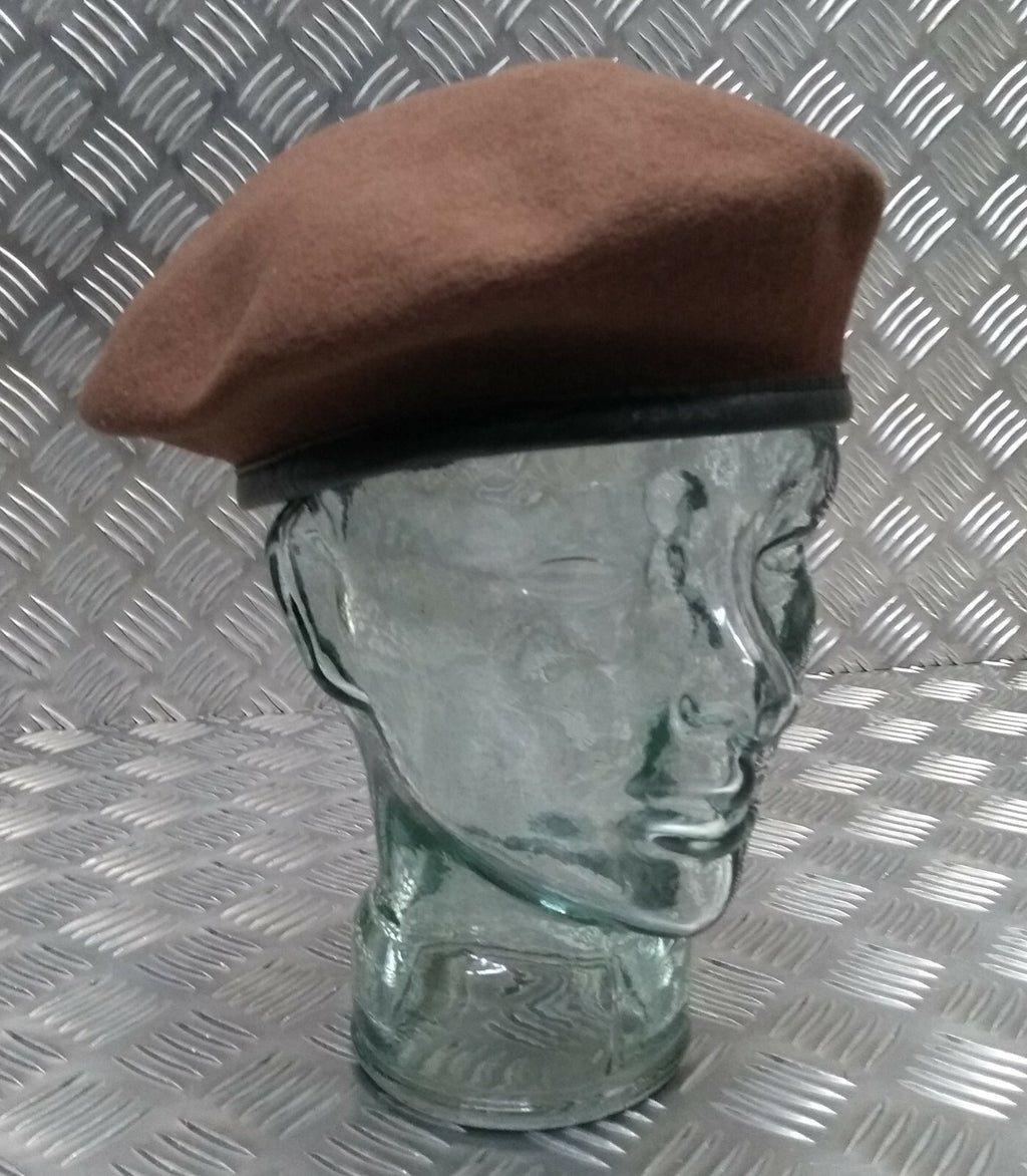 The Royal Hussars Brown Wool Beret British Army issue Size 58cm NEW