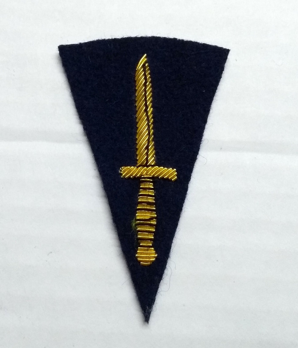 No1 Commandos Badge (Navy) British Army Hand Embroidered Dagger Arm Patch