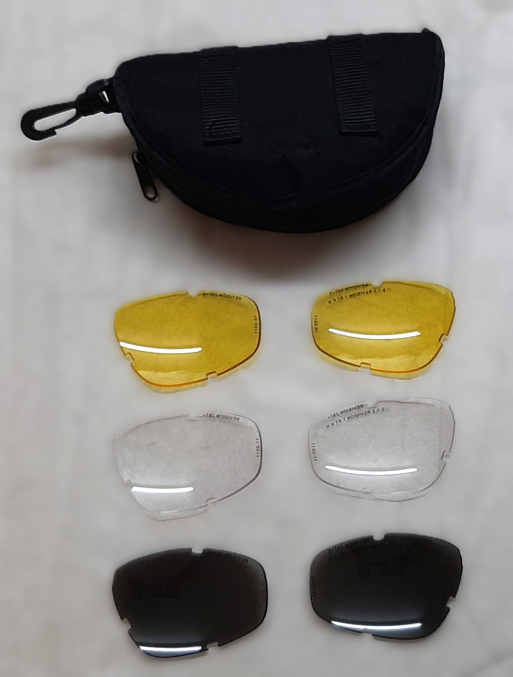 Revision Bullet Ant Replacement Interchangeable Lenses & Soft Case British Army