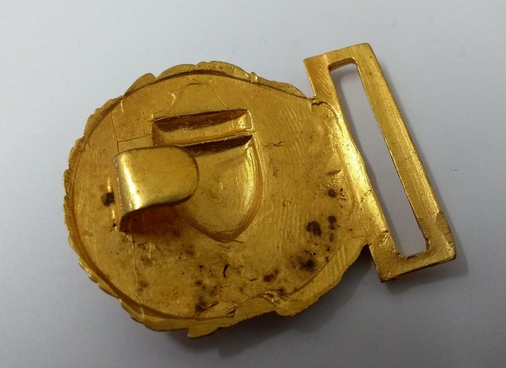 Genuine Vintage Naval Issue Anchor Shield Insignia Ceremonial Belt Buckle EBYT95