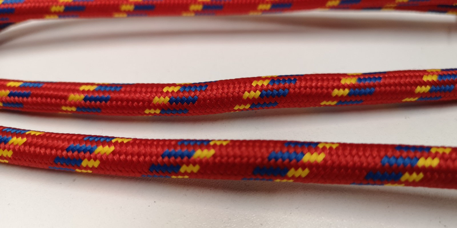 Blue Red Yellow 3 Knots Decorative Ceremonial Lanyard with Clip