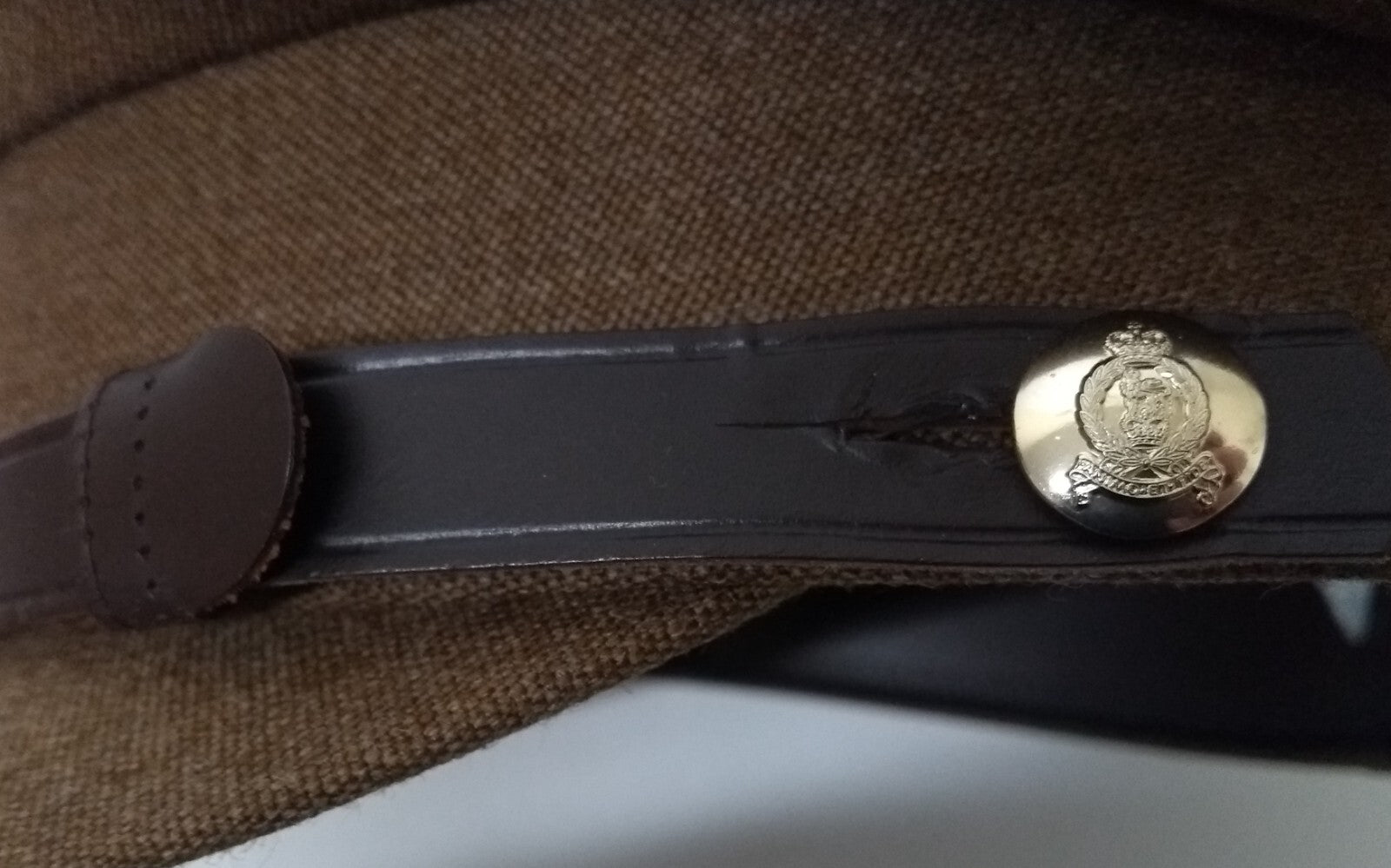 No2 Officer Hat British Army AGC adge Buttons & Chin Strap Goldings 57cm