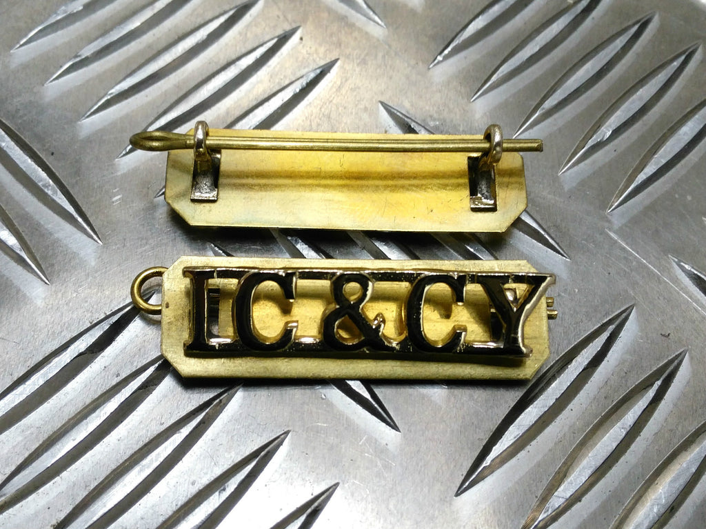 Inns Of Court & City Yeomanry Genuine British Army IC & CY Shoulder Titles - New