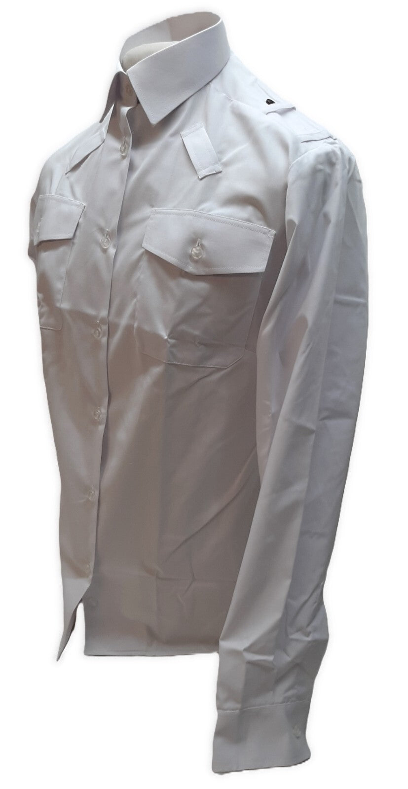 White Shirt Long Sleeve Ladies UK With Radio Loops & Tabs For sliders NEW